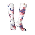 thumbnail image 2 of Knee High Socks for Men and Women, Stars and Stripes Ice Cream Print Althletic Compression Socks, Support Long Tube Socks for Outdoor Sport, Calf Socks, High Stockings for Women Men, 2 of 7