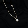 thumbnail image 4 of Rosec Jewels Lab Grown Diamond Pendant for Women (EF-VS Grade, with Chain) - Minimalist Necklace for Anniversary, 18K Yellow Gold, 4 of 8