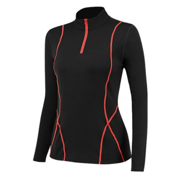 Sonducket Ropa deportiva Mujer Fitness Sudadera larga Ropa Jogging Shape-wear Thin Thermal Elastic Gym Tight Set conjuntos de ropa Negro-Naranja Rojo L Sonducket AP013544-13