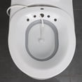 thumbnail image 4 of Bañera Bidé con Enjuagador para el Posparto Plegable en Toliet Sitz Baño con Flusher Gris blanco Zulema Tina de baño de asiento de inodoro, 4 of 8