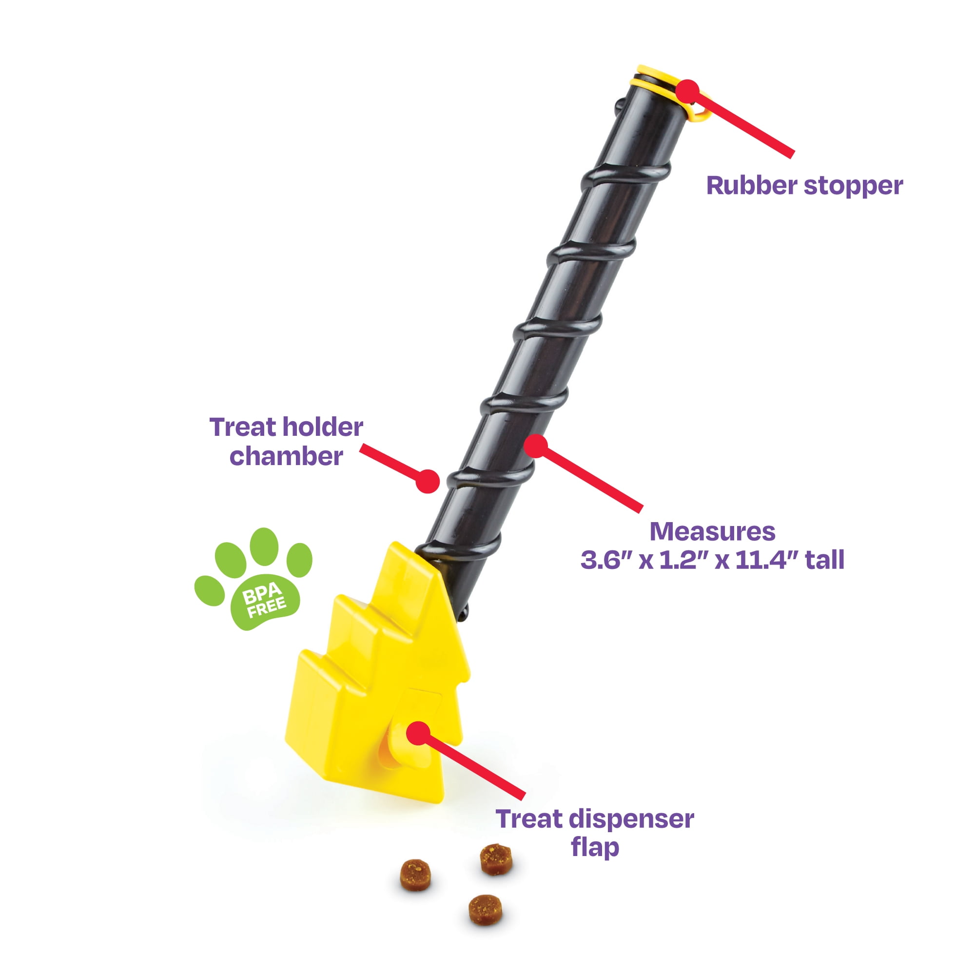 Brightkins Magic Wand Treat Dispenser: Bolt - Playful Dog Toy and Puppy Toy for Pet Birthdays