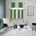 thumbnail image 4 of Forest Green Ombre Stripe Kitchen Curtains Sets for Windows 24 Inch Length, Farmhouse Simple Striped Rod Pocket Window Treatments Tier Curtains and Valances Set for Bedroom/Bathroom, 4 of 8