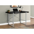 thumbnail image 4 of 48 Inch Black Computer Desk with Silver X Frame and Floating Metal Base, 4 of 11