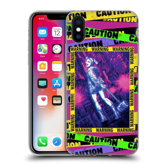 Head Case Designs Officially Licensed Birds of Prey DC Comics Harley Quinn Art Warning Soft Gel Case Compatible with Apple iPhone X / iPhone XS