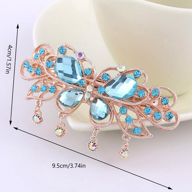 CRYSTAL HAIR CLAW SMALL COOL BLUE CRYSTAL HAIR CLAW SMALL COOL BLUE
