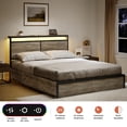 thumbnail image 4 of Cama Matrimonial FABATO Cama con cajones y Luces LED, 4 of 10