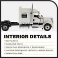 thumbnail image 4 of Diecast Masters International Lonestar Sleeper Cab Truck Tractor, SFFA Tandem with 72" Sleeper | 1:50 Lone Star Scale Model Semi Trucks | White Diecast Model by Diecast Masters 71024, 4 of 8