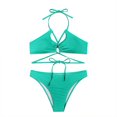 thumbnail image 1 of Conjuntos de bikini Prolriy para mujer, bikini de moda para mujer, dos trajes de baño de playa para mujer, trajes de baño para mujer, verde menta S, 1 of 8