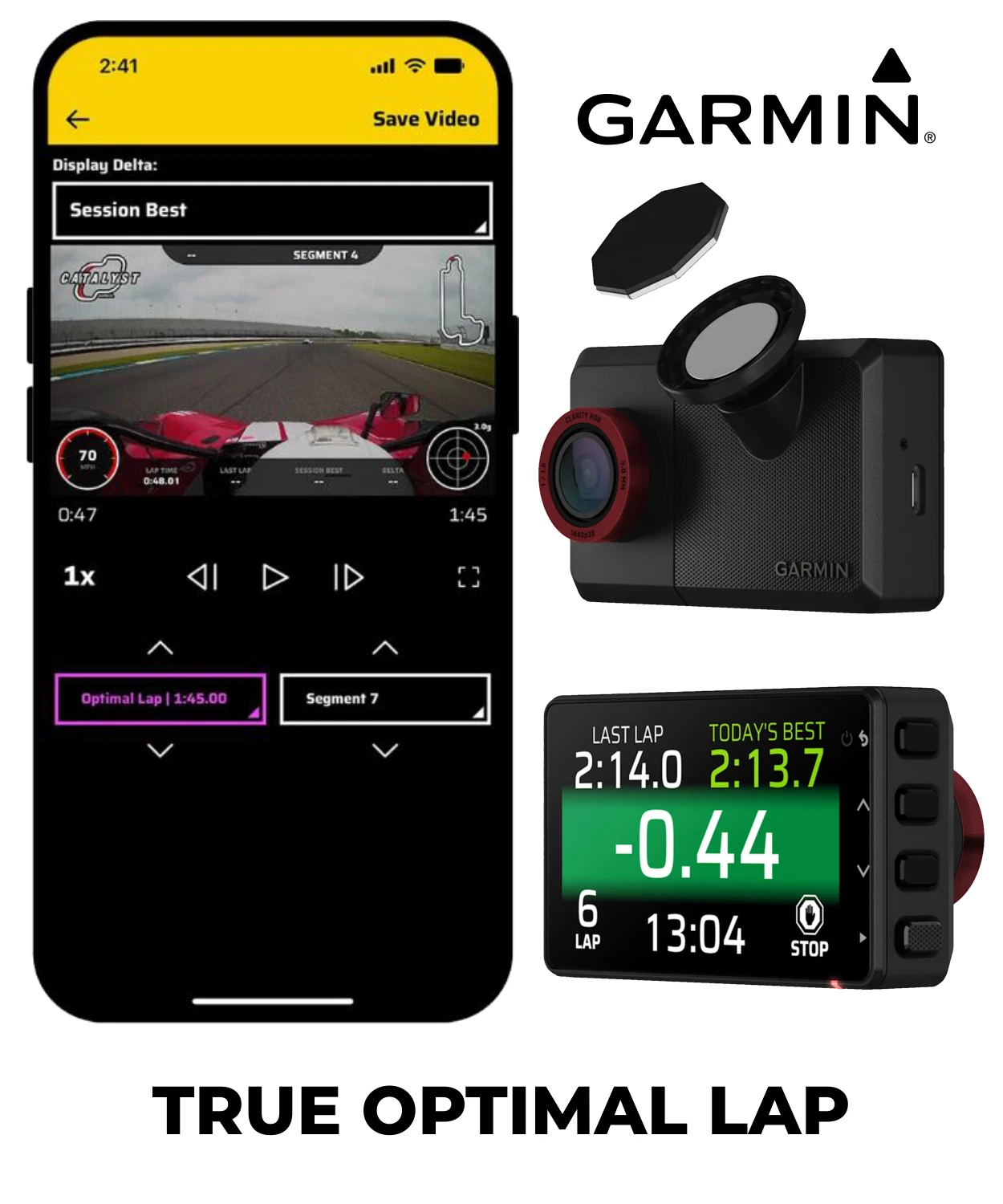 Garmin Catalyst 2 Racetrack Driving Performance Optimizer, On-Track Coaching, True Optimal Lap Technology, Detailed Performance Data, Leaderboards, Motorsports w/ Wearable4U PowerBank Bundle