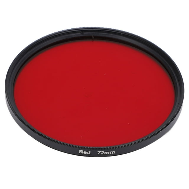 Filtres d'Objectif de Caméra Rouge, Filtres Rouges Étanches à la Poussière Multicouche Revêtement Anti-Encrassement Cadre en Aluminium pour Caméra DSLR 72mm