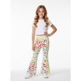 thumbnail image 2 of Girls Flare Pants, Girls Flared Bell Bottom Pants, Wide Leg Casual Trousers for Girls Ages 3-13Y, Comfortable All Season Girls Pants, 2 of 6