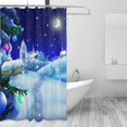 thumbnail image 2 of Coolnut Christmas Small Village Bath Shower Curtain Liners 60x72in 100% Polyester Waterproof with Curtain Hook, 2 of 5