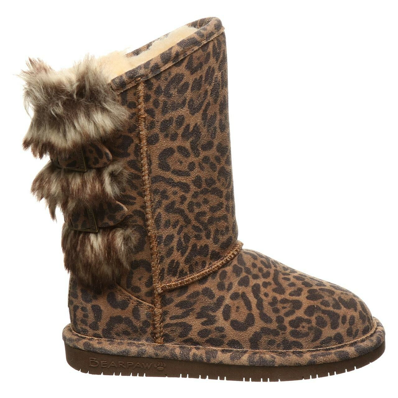 Bearpaw Leopard Boshie Youth Boots Size 5 Walmart
