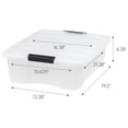 thumbnail image 2 of IRIS USA 27 Quart Plastic Storage Box with Lid, Stackable Design, Pearl, 6 Pack, 2 of 5