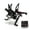 Black, variant on Arashi (Version 2.0) Rearsets for Kawasaki Ninja ZX4R 2023 / ZX-4RR 2022 - 2024 / ZX-25R 2020 - 2023 Motorcycle Accessories Adjustable Footrest Foot Pegs Reversed / GP Shift Black