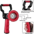 thumbnail image 3 of High-pressure firefighter nozzle, heavy-duty metal garden hose nozzle, 3 of 5
