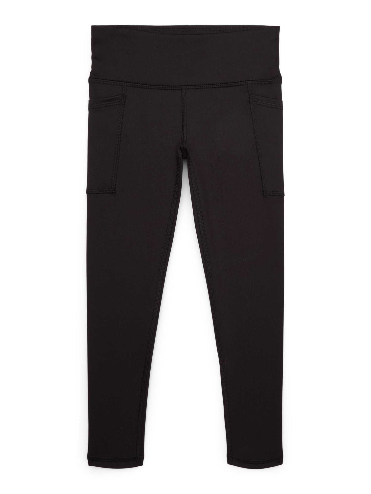 Athletic Works Girls Active Leggings with UPF 30, 2-Pack, Sizes 4-18 & Plus
