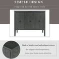 thumbnail image 4 of GZXS Versatile 3-Door Console Cabinet with Pine Wood Legs, Adjustable Shelves, and Retro Metal Handles for Home Organization - 37"L x 15.7"W x 31.5"H, Gray, 4 of 9