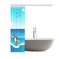 thumbnail image 2 of ABPHQTO Nutria marina que vive en el océano Cortina de ducha de poliéster impermeable 150x180 cm Cortina de baño Decoración para el hogar, 2 of 2