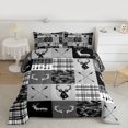 thumbnail image 2 of Homewish Jungle Deer Moose Bedding Comforter Set for Men, Grey Camo Buffalo Twin Comforter Sets, Rustic Hunting Theme Reversible Bedding Set, Super Cozy Room Decor, 2-Piece, 2 of 8