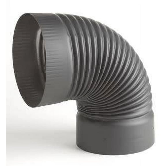 Heat-Fab 2814B 8 in. 90 deg Elbow Black Stove Pipe - 22 Gauge