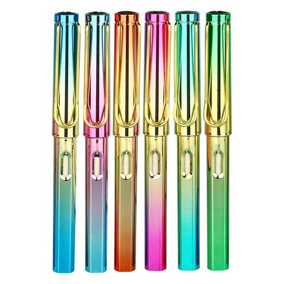 6Pcs Inkless Metal Pencils - Grip Posture Correction Design, Reusable Eternal Pencils for Office & Daily Writing