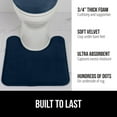 thumbnail image 2 of GORILLA GRIP Thick Memory Foam Toilet Rug for Bathroom, U Shaped Washable, Soft Absorbent Velvet Topside Floor Mats, Machine Wash, Cushioned Luxury Rugs for Bath Room, 22.5x19.5 Navy Blue, 2 of 8