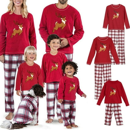 Hot Family Matching Christmas Pajamas PJs Set Xmas Sleepwear Nightwear