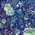 thumbnail image 2 of Popp, Grace 15x15 Black Ornate Wood Framed with Double Matting Museum Art Print Titled - Indigo Batik I, 2 of 4