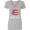 thumbnail image 3 of Inktastic I'm So Cute, I Must Be Puerto Rican Sunflower Puerto Rico Women's V-Neck T-Shirt, 3 of 5