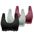 thumbnail image 1 of WZXFASHION Womens No Ring French Womens Front Close Bra T Back Plus Size Unlined Bra For Large Bust Bra B XXXL, 1 of 9