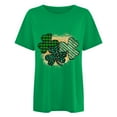 thumbnail image 2 of TopLLC St. Patrick's Day Patricks Day Chemises pour Femmes Hauts de Sarrau St Patricks Day Mode pour Dames St. Imprimé Léopard Manches Courtes Col Rond Chemise Femme Décontractée Ample, 2 of 4