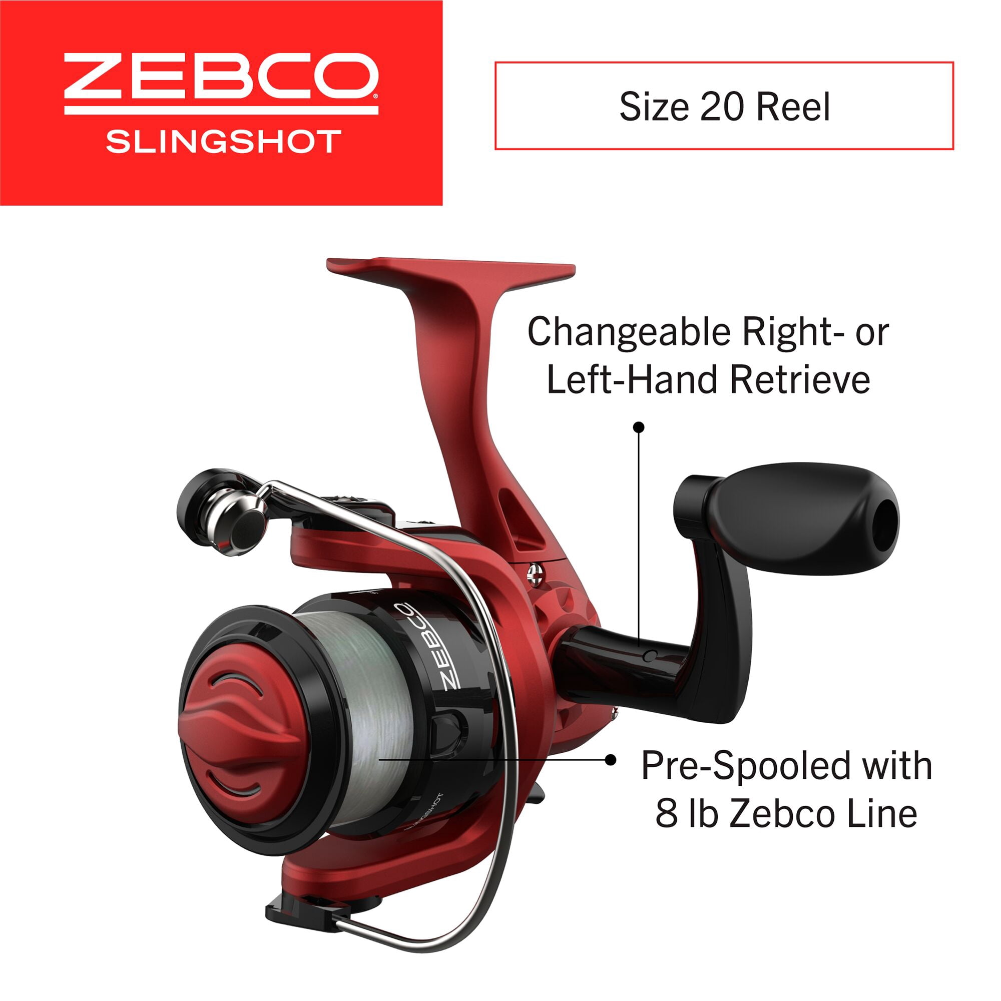 Zebco Slingshot Spinning Reel and Fishing Rod Combo, 5-Foot 6-Inch