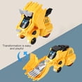 thumbnail image 3 of ABS Transformación automática niños juguete vehículo vehículo interior parque al aire libre balcón jugar automoblie cumpleaños regalo de navidad juguetes de regalo amarillo Kearding FN001303-04, 3 of 6