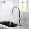 thumbnail image 4 of KIBI High Arc Pull Out Single Level Lead Free Brass Kitchen Faucet with Sprayer and Magnetic Docking, 4 of 10