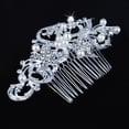 thumbnail image 2 of Sunjoy Tech Womens Wedding Flower Rhinestone Faux Pearl Hair Clip Bridal Hair Comb Jewelry, 2 of 5