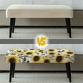 thumbnail image 5 of Xoenoiee Sunflower Bee Print Stretch Dining Bench Covers, Waterproof Stretch Jacquard Bench Seat Protector Cover, Rectangular Bench Cover for Bedrooms, Living Rooms, Kitchens, 5 of 7