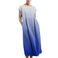 thumbnail image 2 of TopLLC Robe Sans Manches à Col Rond Robe Maxi Sans Manches pour Femmes avec Poches en Lin Ample et Bouffante Caftan Longue Robe Femme Robe, 2 of 5
