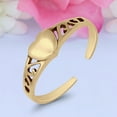thumbnail image 3 of 4mm Heart Toe Band Ring 925 Sterling Silver Thin Adjustable Stylish Rings For Women, 3 of 5