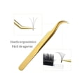 thumbnail image 3 of Pinzas Extensiones De Pestañas Xtellar Volumen N-04 Color Dorado, 3 of 5