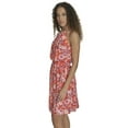 thumbnail image 6 of Falling Flowers Women's Chiffon Halter Neck Mini Dress, Sizes XS-XL, 6 of 6