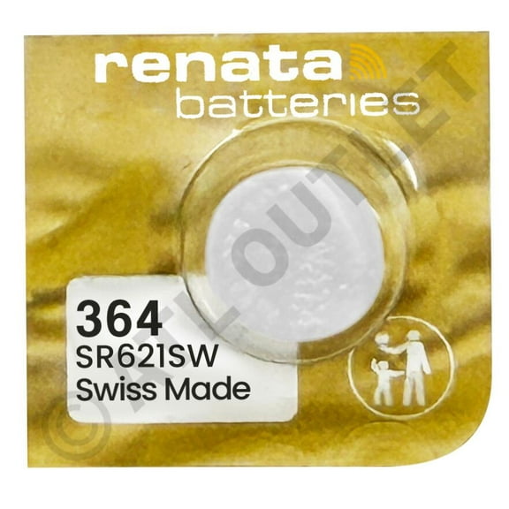 Renata Premium Gold 1.55V Watch Battery Silver Oxide 364 / SR621SW Swiss Made