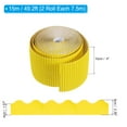 thumbnail image 2 of Uxcell 3.9inch x 49.2ftBulletin Board Border Scalloped Trim Paper for Locker Classroom Decor Yellow, 2 of 6