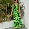 thumbnail image 3 of Animal Print Patterns Sleeveless Dress Woman Fashion Long Dresses Women's Summer Suit Dress 2025, 3 of 7