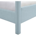 thumbnail image 3 of Bowery Hill Contemporary Light Blue Linen Textured Fabric Upholstered Twin Bed, 3 of 11