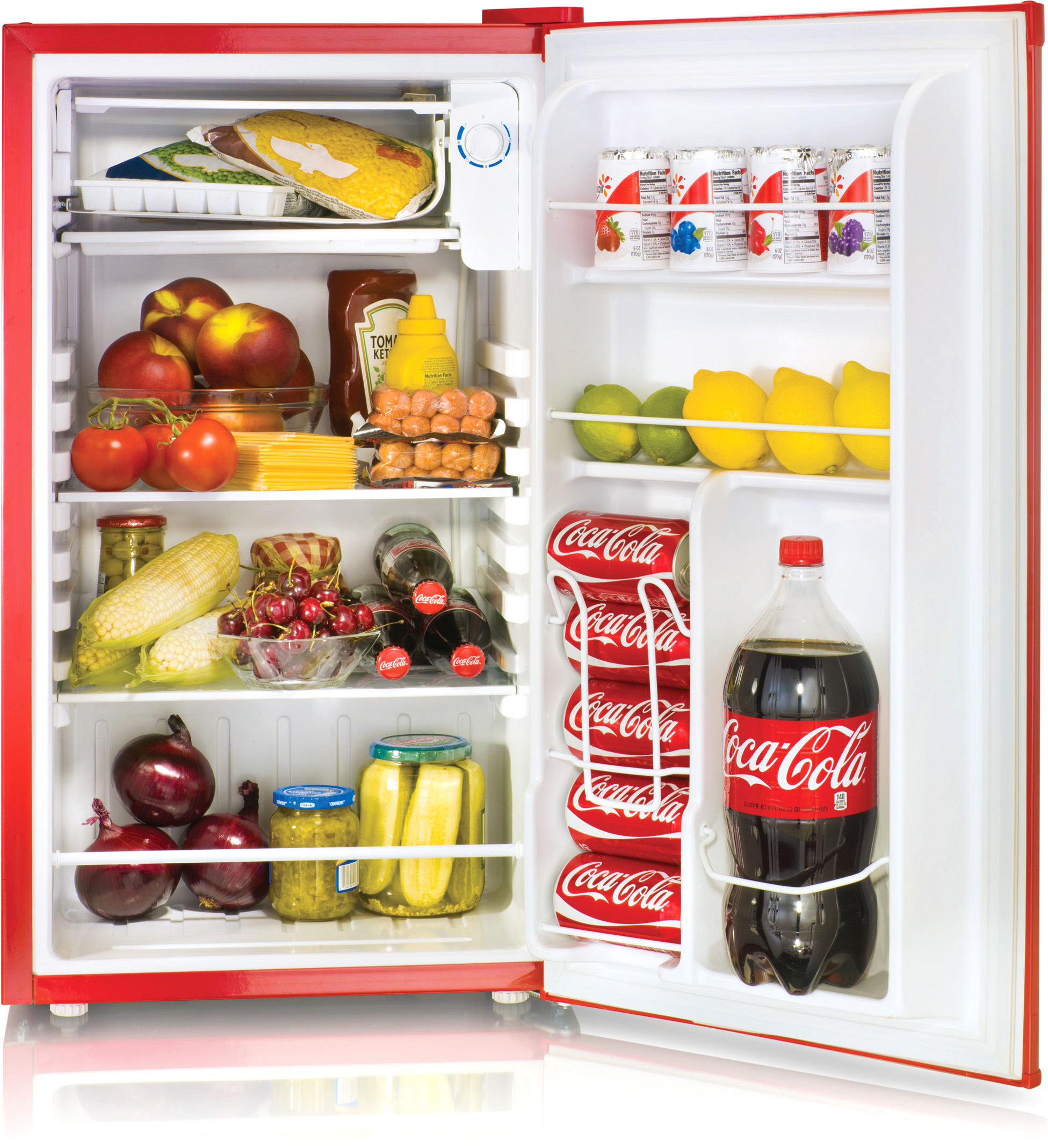 Nostalgia CocaCola 3.2 Cubic Foot Refrigerator with Freezer