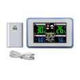thumbnail image 3 of TFixol 433MHz Wireless Weather Station with Color Display, Indoor Outdoor Thermometer Hygrometer, Dual Alarm, H168G Model in White & Blue Frame, Battery Not Included, 3 of 6
