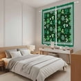 thumbnail image 4 of Green Kitchen Curtains, St. Patrick's Day Shamrock Spring Checkered Light Filtering Window Curtain Panels, 2Pcs Rod Pocket Window Treatments Set for Living Room Bathroom Bedroom 42x63 Inches, 4 of 9