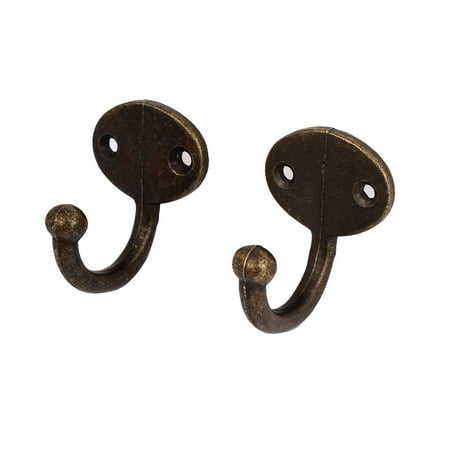 Bronze Door Hook - Uxcell Bedroom Door Wall Clothes Mental Retro Single Hanger Hanging Hook Bronze Tone 2pcs