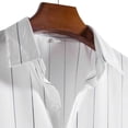 thumbnail image 4 of BOBOGOJP Mens Casual Button Down Chemises Manches Courtes Ride Free Chemises d'Été avec Poche, Blanc L, 4 of 5
